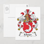 Ulmer Family Crest Briefkaart (Voorkant / Achterkant)
