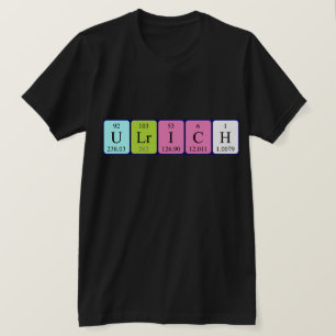 Ulrich periodiek table name shirt