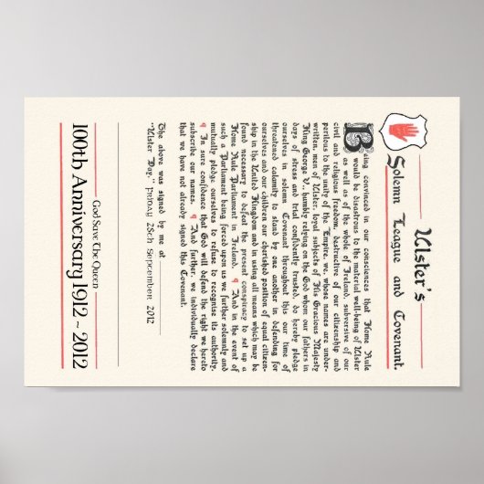 Ulster Covenant Poster (Voorkant)