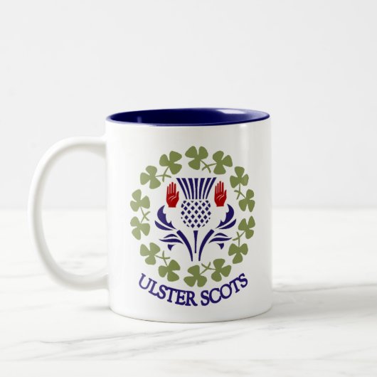 Ulster-Ecossais chardon et tasse de shamrock (Gauche)