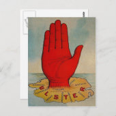 Ulster Red Hand & Map Briefkaart (Voorkant / Achterkant)