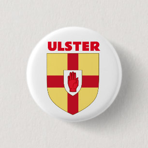 Ulsterlaag van wapens ronde button 3,2 cm