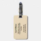 Ultieme Bagagelabel (Achterkant verticaal)