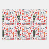 Ultieme brandweerman - Heroic Fire Rescue Thema Inpakpapier Vel (Voorkant)