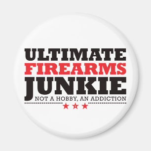 Ultieme Firearms Junkie - Rood Magneet