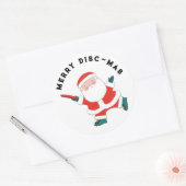 Ultieme frisbee kerst ronde sticker (Envelop)