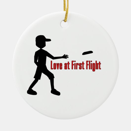 Ultieme Frisbee Love op First Flight Keramisch Ornament (Voorkant)