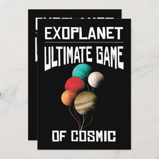 Ultieme game van kosmische exoplanet Planet Astron Kaart (Voorkant / Achterkant)