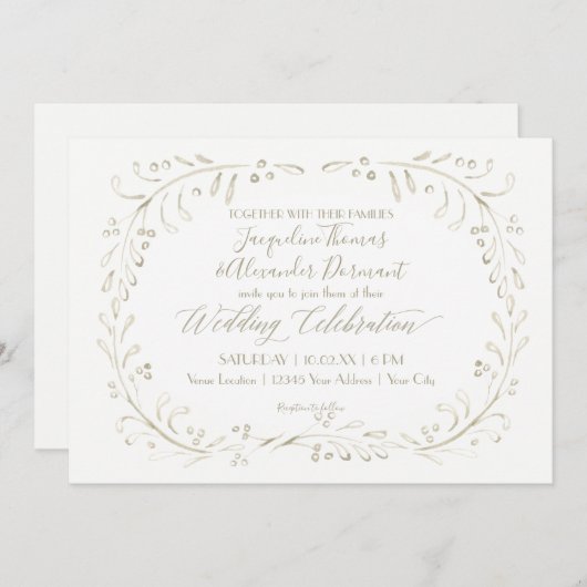 Ultieme gladde kalligrafie Moderne Eenvoudige Wate Kaart (Voorkant / Achterkant)