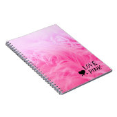 Ultieme hot-roze Fuzzy Faux Fur Notitieboek (Rechterzijde)