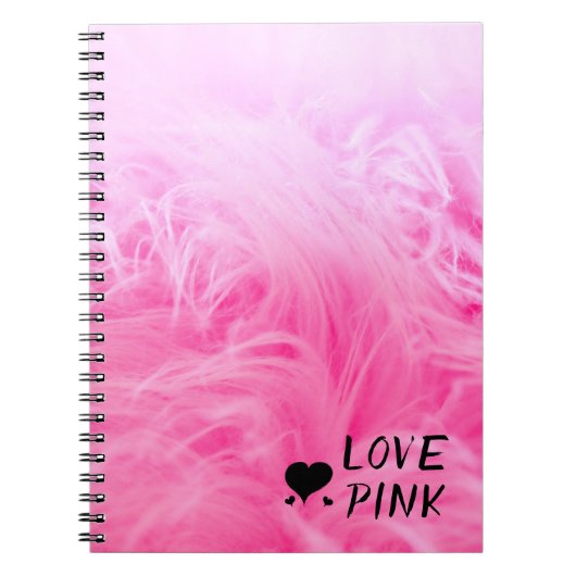 Ultieme hot-roze Fuzzy Faux Fur Notitieboek (Voorkant)