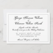 Ultieme kalligrafie Elegance QR code Weddenschap Kaart (Voorkant)