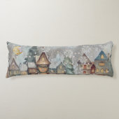 Ultieme kerst dorp sneeuw lichaamskussen (Voorkant)