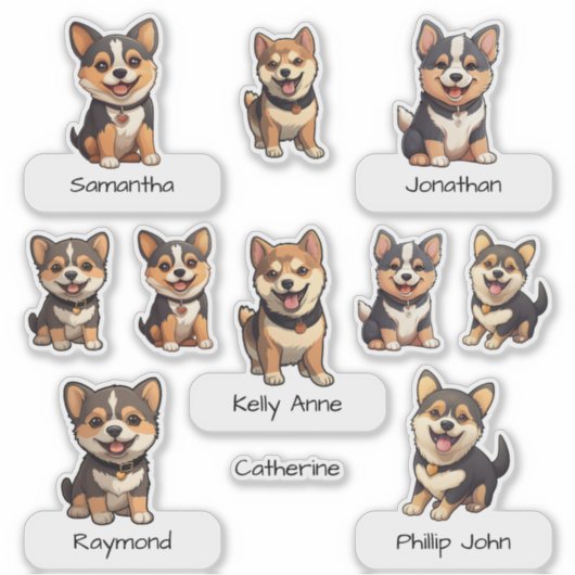 Ultieme Schattigee Black Shiba Inu Puppy Collectie Sticker (Voorkant)