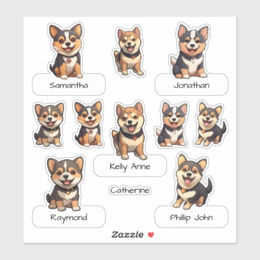 Ultieme Schattigee Black Shiba Inu Puppy Collectie Sticker (Vel)