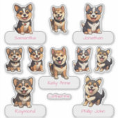 Ultieme Schattigee Black Shiba Inu Puppy Collectie Sticker (Voorkant)