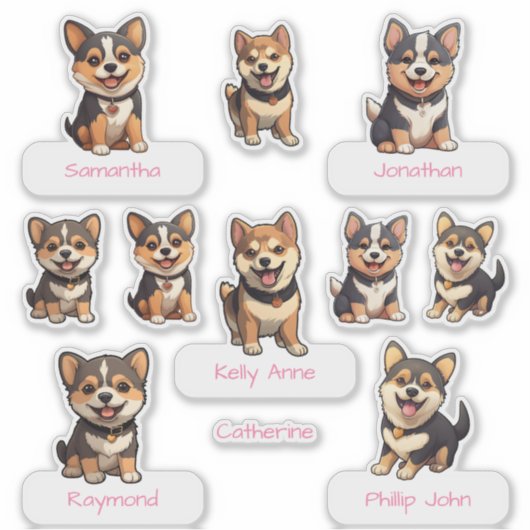 Ultieme Schattigee Black Shiba Inu Puppy Collectie Sticker (Voorkant)