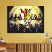 ÚLTIMA CENA LAST SUPPER Mix, tinta y acrilicos Canvas Afdruk (Insitu (Woonkamer))