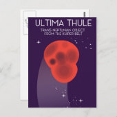 Ultima Thule Keiper Belt ruimtekunst Briefkaart (Voorkant / Achterkant)