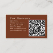 Ultimate Boho Visitekaartje QR-code op de achterka (Achterkant)