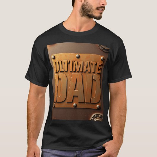 Ultimate Dad Metallic Plate Dad Gift T-shirt (Voorkant)