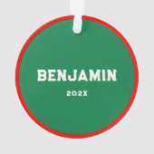 Ultimate Frisbee Christmas Collectible Ornament (achterkant)