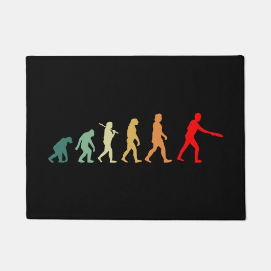 Ultimate Frisbee Disc golf Evolution Retro Funny Deurmat (Voorkant)