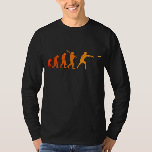 Ultimate Frisbee Evolution Disk Golf Monkey Human T-shirt (Voorkant)
