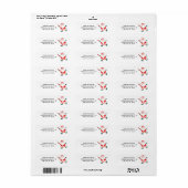 Ultimate Frisbee Kerstmis Etiket (Full Sheet)