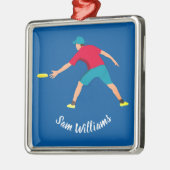 Ultimate Frisbee Metalen Ornament (Links)