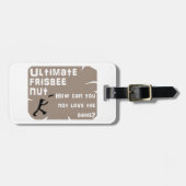 Ultimate Frisbee Nut Bagagelabel (Voorkant horizontaal)