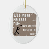 Ultimate Frisbee Nut Keramisch Ornament (Rechts)