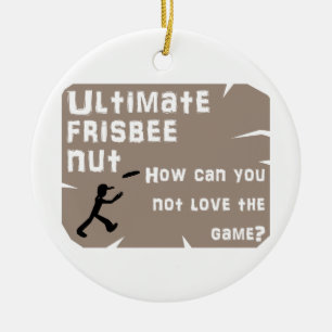 Ultimate Frisbee Nut Keramisch Ornament