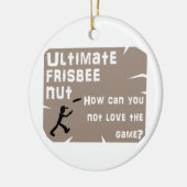 Ultimate Frisbee Nut Keramisch Ornament (Links)