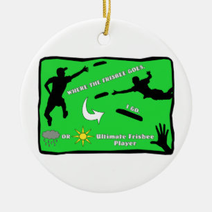 Ultimate Frisbee Rain of Shine Keramisch Ornament