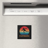 Ultimate Frisbee Retro Player Flying Disk Throding Magneet (Insitu (Vaatwasser))