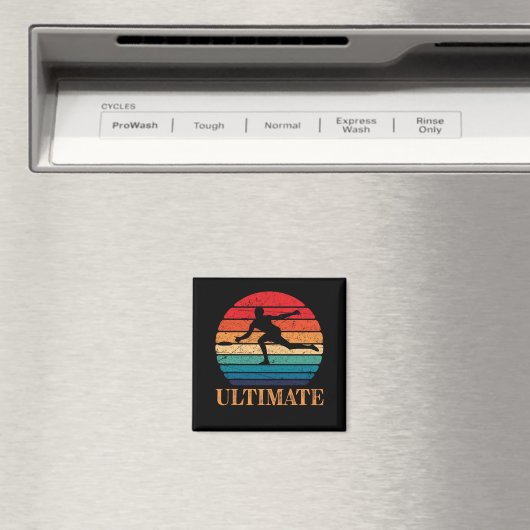 Ultimate Frisbee Retro Player Flying Disk Throding Magneet (Insitu (Vaatwasser))