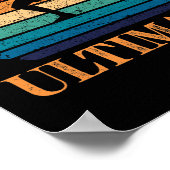 Ultimate Frisbee Retro Player Flying Disk Throding Poster (Hoek)