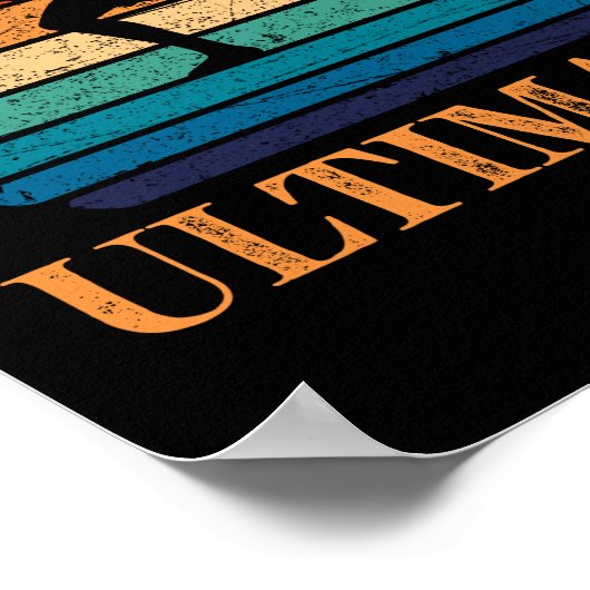 Ultimate Frisbee Retro Player Flying Disk Throding Poster (Hoek)