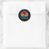 Ultimate Frisbee Retro Player Flying Disk Throding Ronde Sticker (Tas)