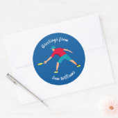 Ultimate Frisbee Ronde Sticker (Envelop)