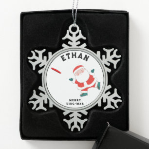 Ultimate Frisbee Vakantie Cadeau Tin Sneeuwvlok Ornament