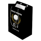 Ultimate Golf Monogram Design Medium Cadeauzakje (Achterkant Gekanteld)