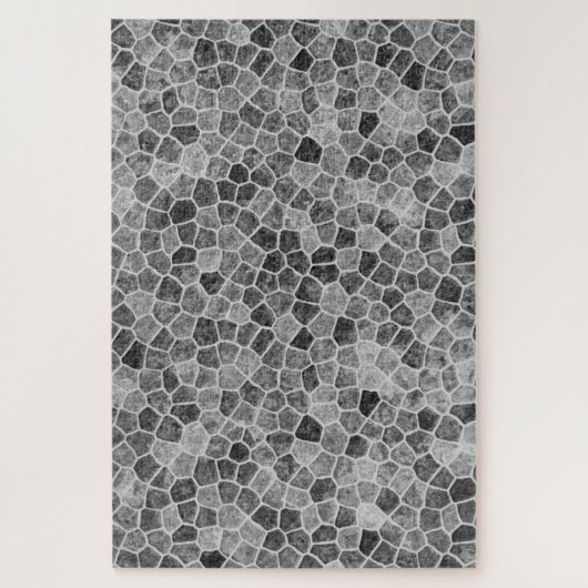 Ultimate Grey Cobled Patchwork Terrazo Pattern Legpuzzel (Verticaal)