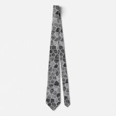 Ultimate Grey Cobled Patchwork Terrazo Pattern Stropdas (Voorkant)