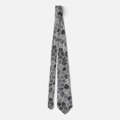 Ultimate Grey Cobled Patchwork Terrazo Pattern Stropdas (Achterkant)