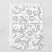 Ultimate Grey Illuminminining Yellow Damask Weddin Kaart (Achterkant)