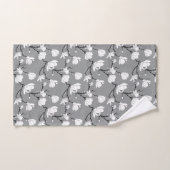 Ultimate Grey Monogrammed Magnolia Flower Bath Tow Bad Handdoek (Handdoek)
