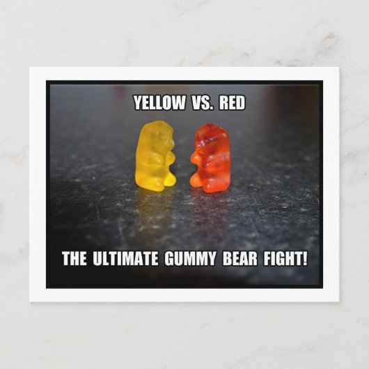 Ultimate Gummy Beer Fight Briefkaart (Voorkant)