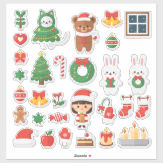 Ultimate Kawaii Christmas Fun! Mega Sticker